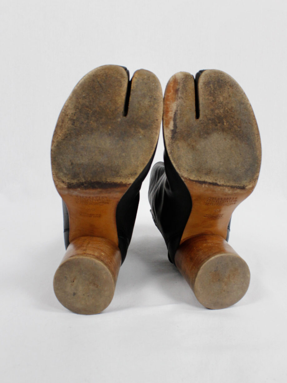 vintage Maison Martin Margiela black tabi boots with wooden heel spring 2013 (19)