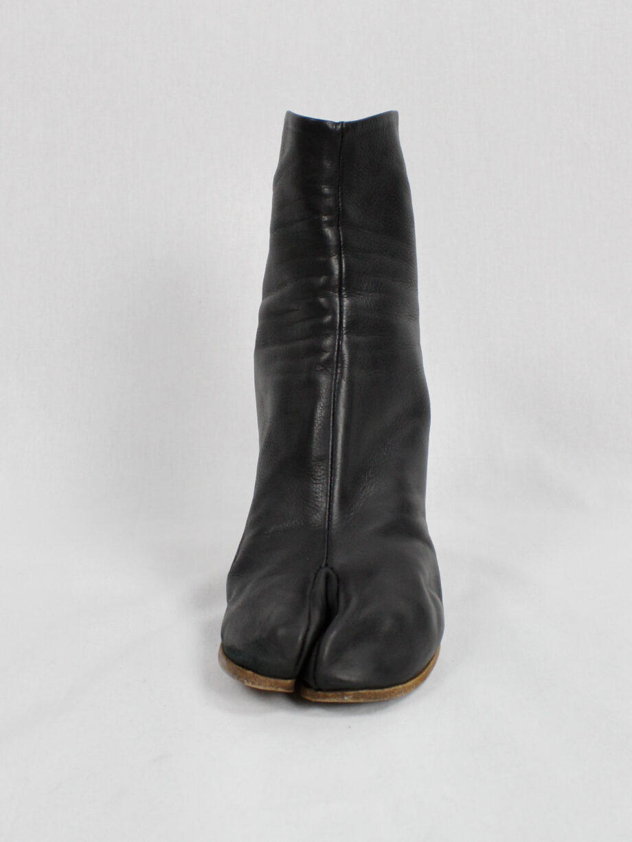 vintage Maison Martin Margiela black tabi boots with wooden heel spring 2013 (25)