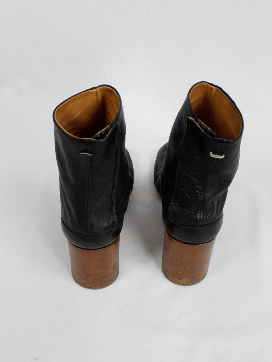 vintage Maison Martin Margiela black tabi boots with wooden heel spring 2013 (9)