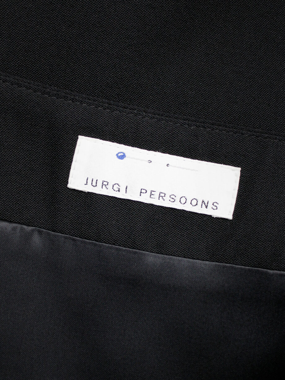 Jurgi Persoons black skirt with red stitched rectangular panel and spiral waist fall 1999 (13)