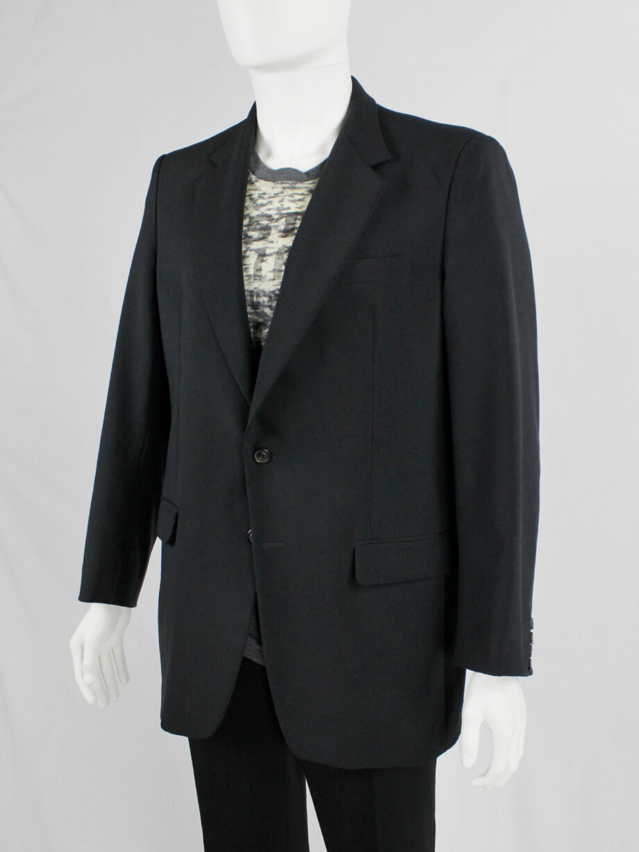 Maison Martin Margiela 10 classic black blazer with trompe-l’oeil button closure spring 1999 (11)