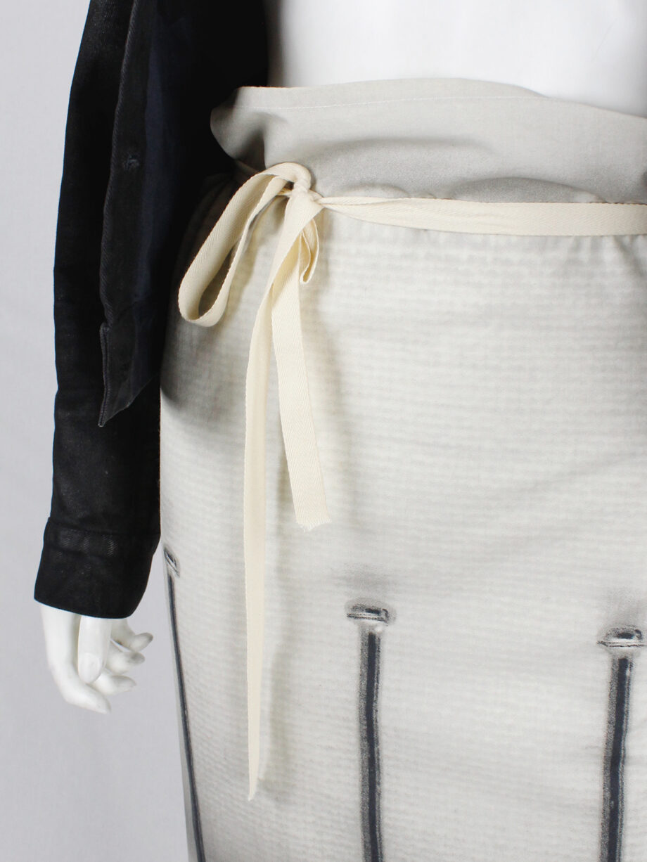 Maison Martin Margiela 6 white maxi wrap skirt with trompe-l’oeil print (4)