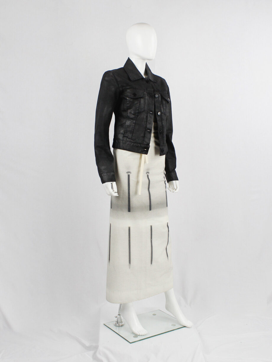 Maison Martin Margiela 6 white maxi wrap skirt with trompe-l’oeil print (7)