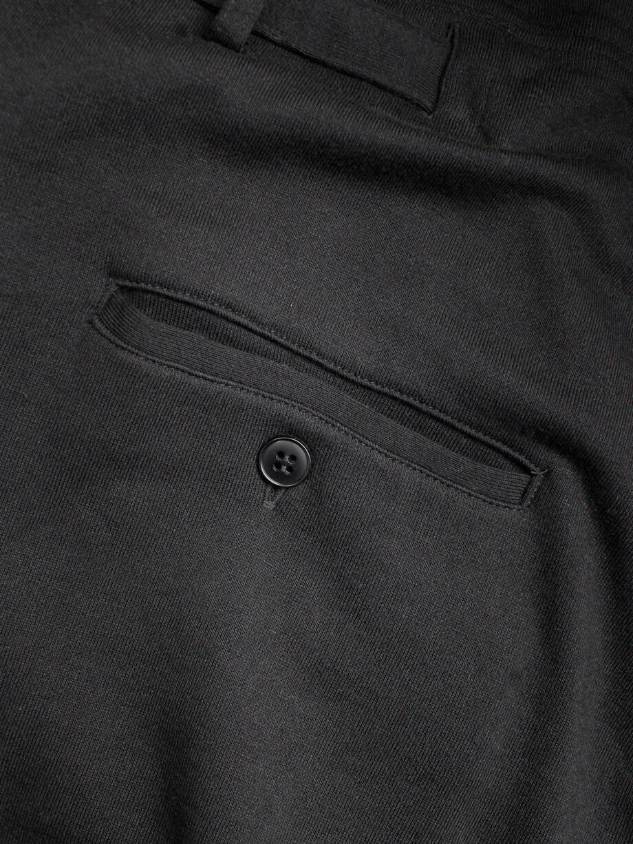 Y’s Yohji Yamamoto black maxi skirt with paperbag waist and gathered back pleat (7)
