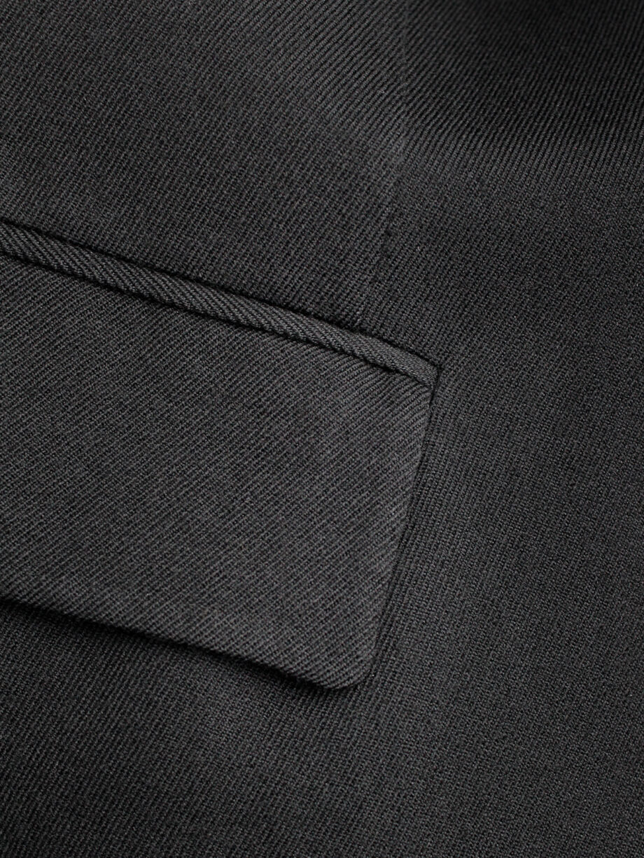 vintage Ann Demeulemeester black blazer with embroidered detacheable lapels spring 2015 (3)