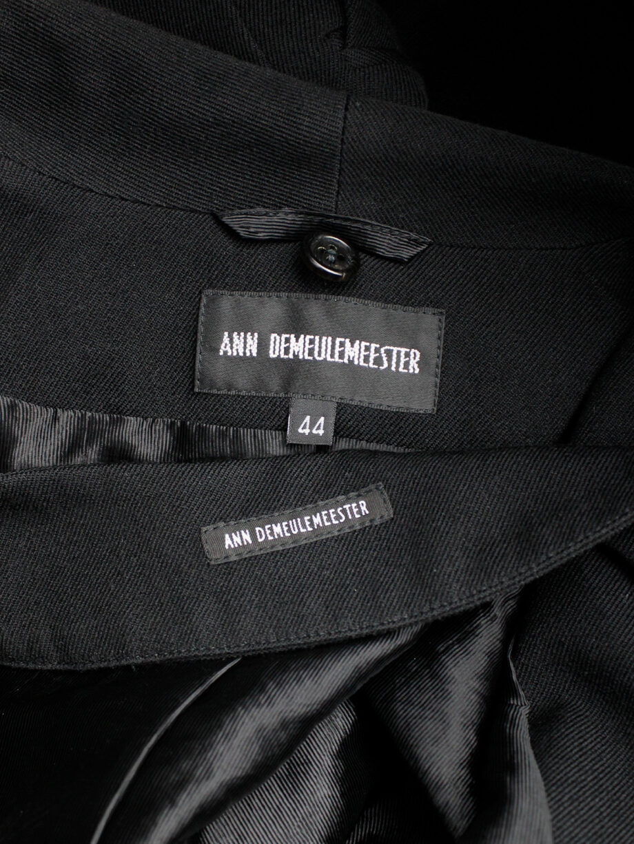 vintage Ann Demeulemeester black blazer with embroidered detacheable lapels spring 2015 (4)