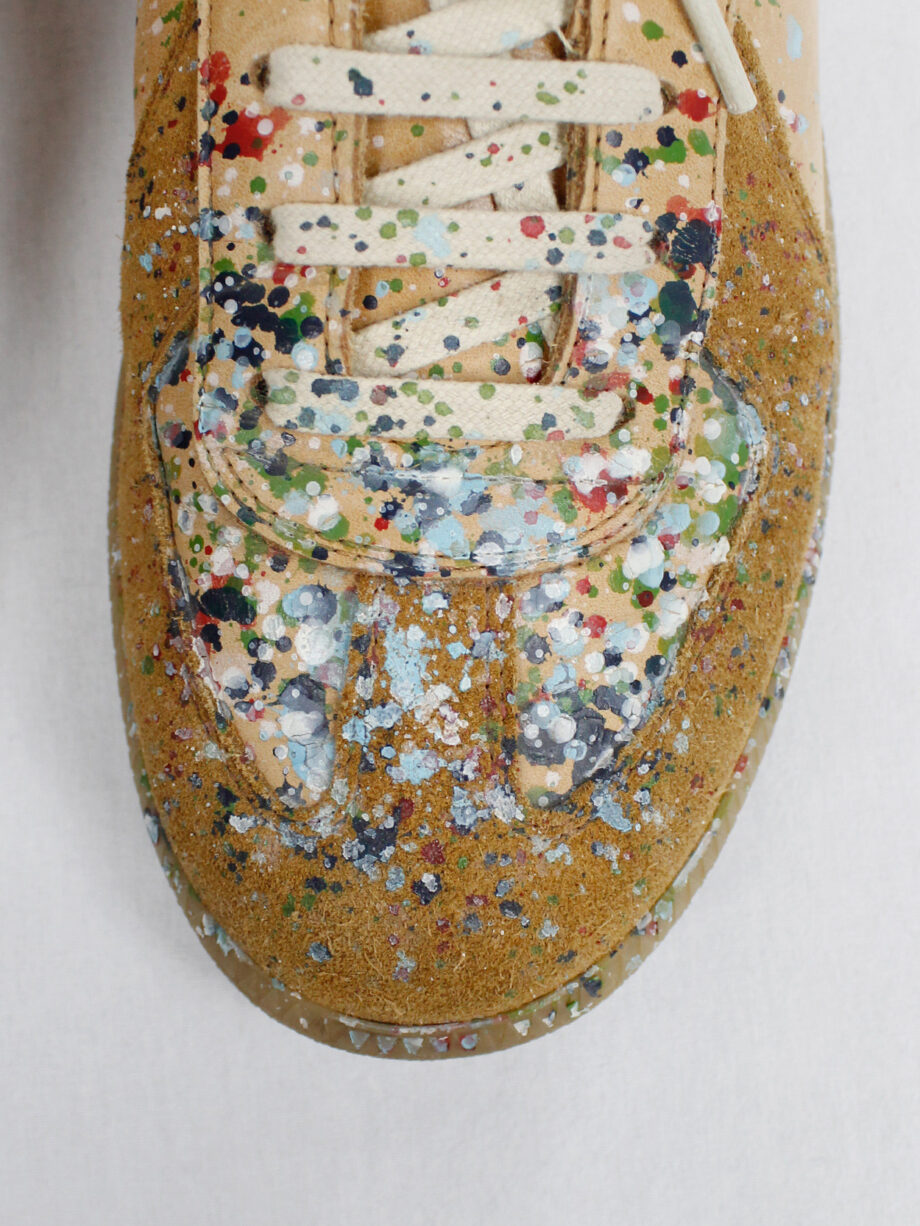 vintage Maison Margiela orange high top sneakers with paint splatters (53)
