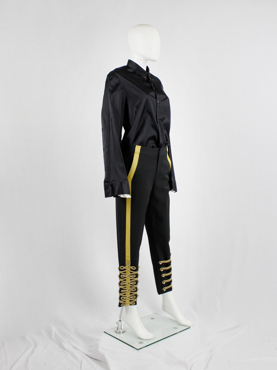 A.F. Vandevorst black Napoleonic officer’s trousers with gold buttons and ropes fall 2017 couture (10)