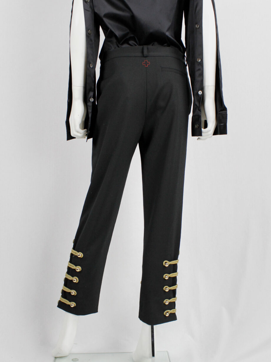 A.F. Vandevorst black Napoleonic officer’s trousers with gold buttons and ropes fall 2017 couture (14)