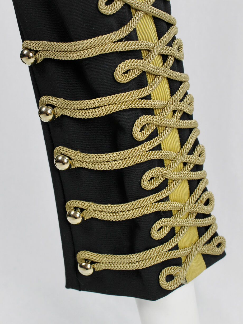 A.F. Vandevorst black Napoleonic officer’s trousers with gold buttons and ropes fall 2017 couture (8)