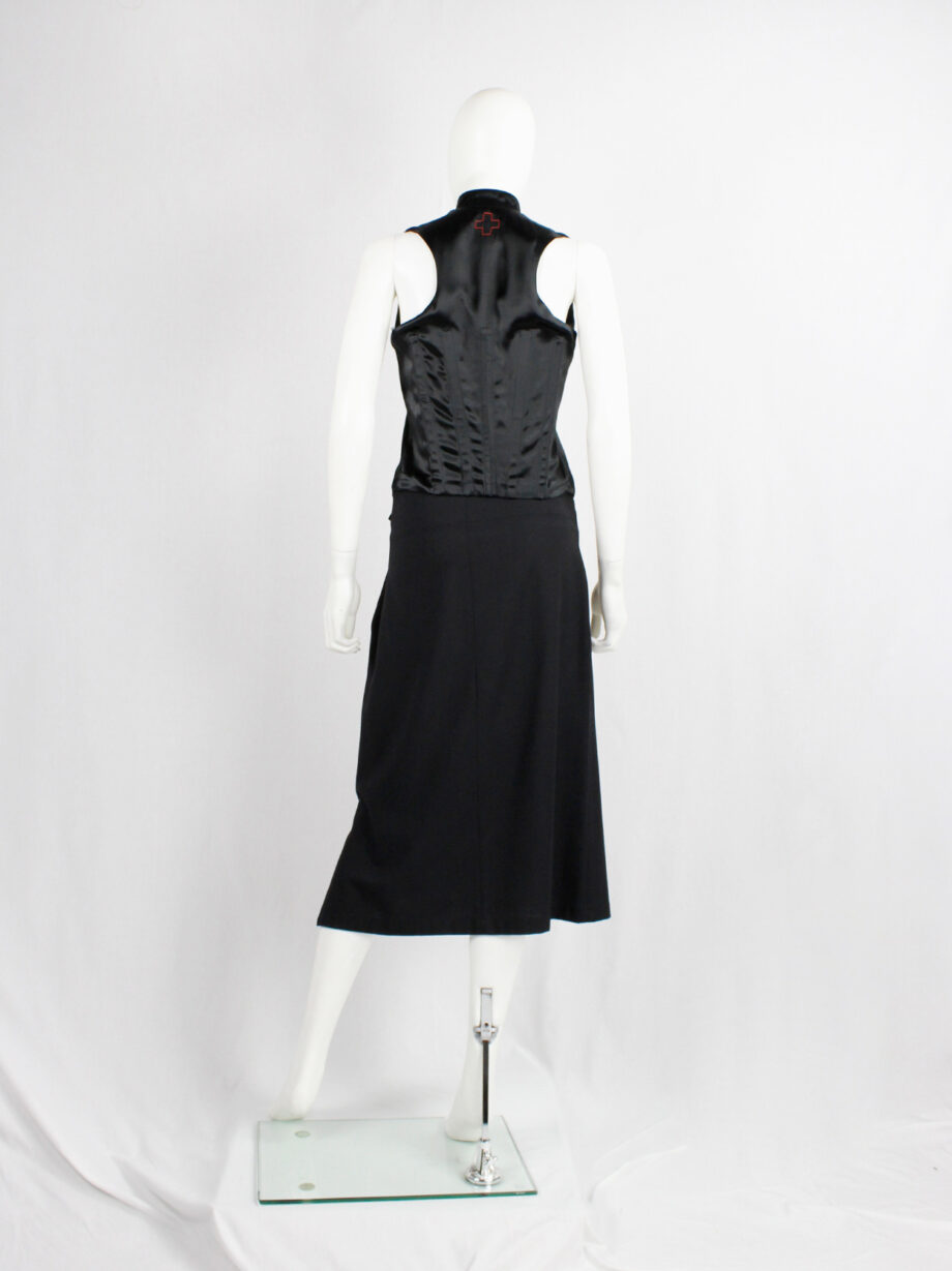 A.F. Vandevorst black sleeveless vest with corset boning in the back fall 1999 (3)