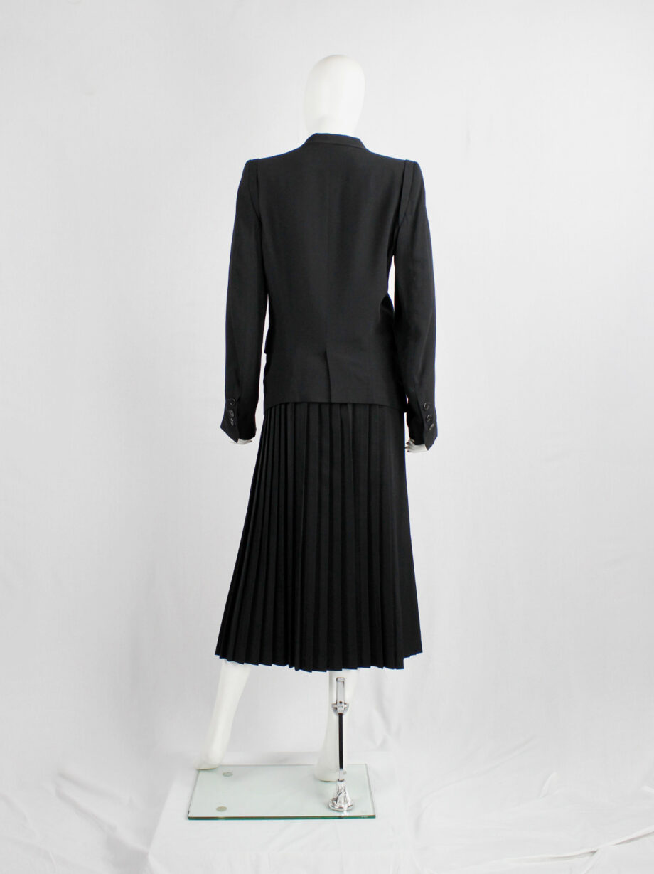 Ann Demeulemeester black classic blazer with single button closure (1)