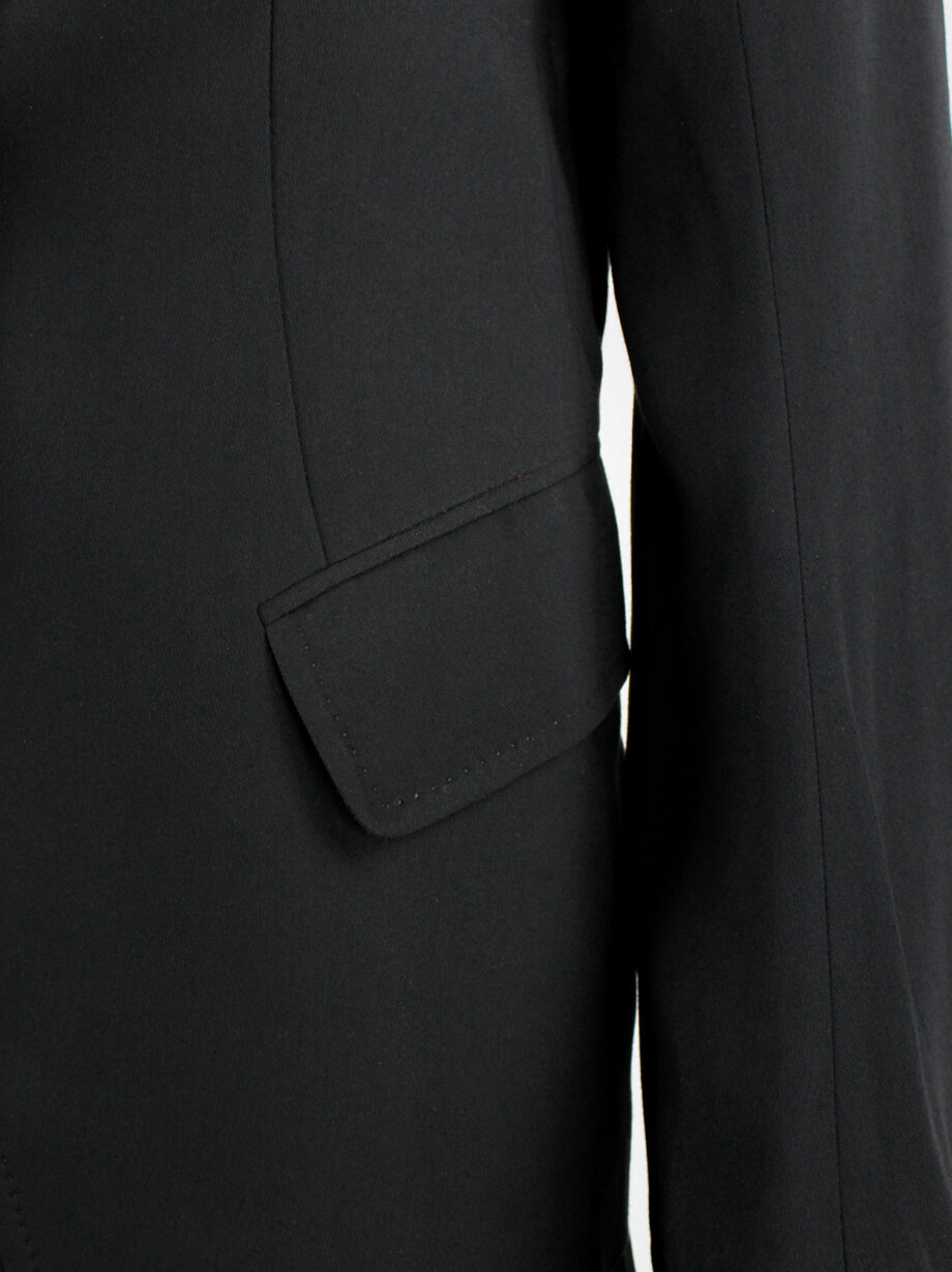 Ann Demeulemeester black classic blazer with single button closure (11)
