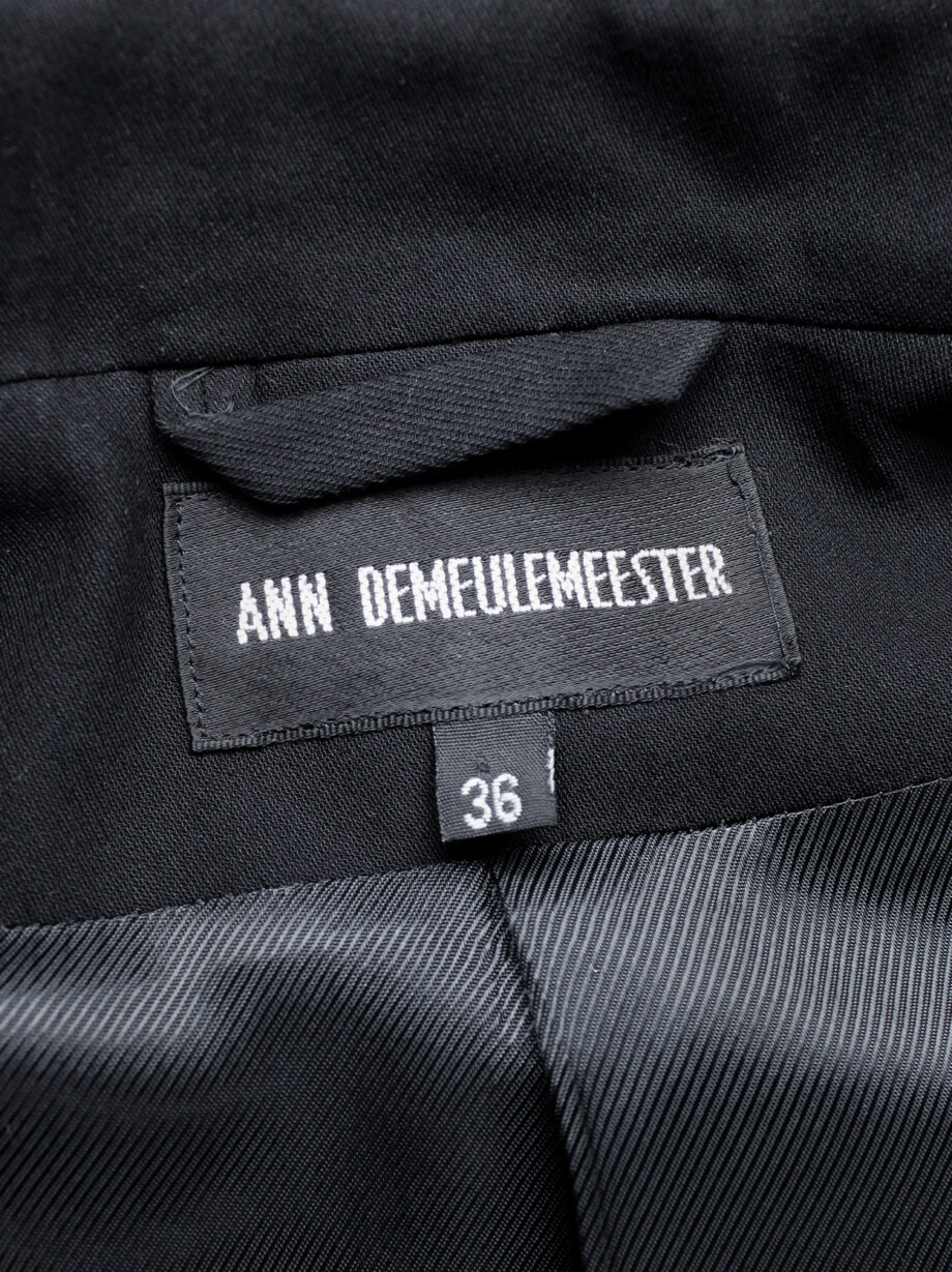 Ann Demeulemeester black classic blazer with single button closure (4)