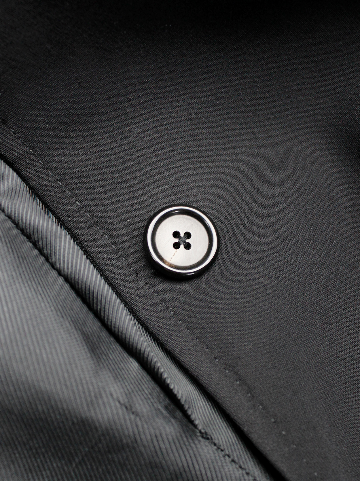 Ann Demeulemeester black classic blazer with single button closure ...