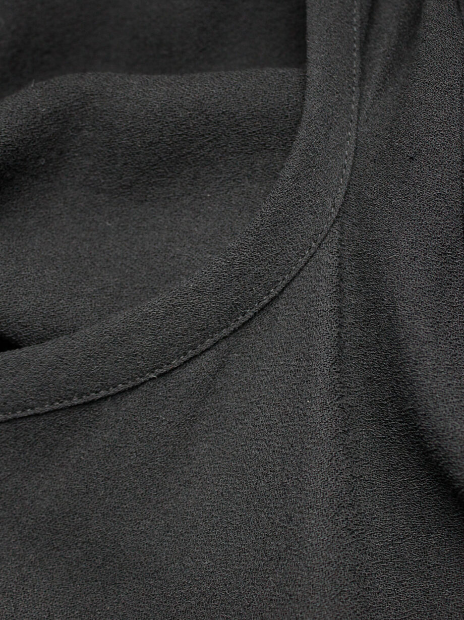 Comme des Garçons black dress with deformed upper and extra low neckline spring 1999 (8)