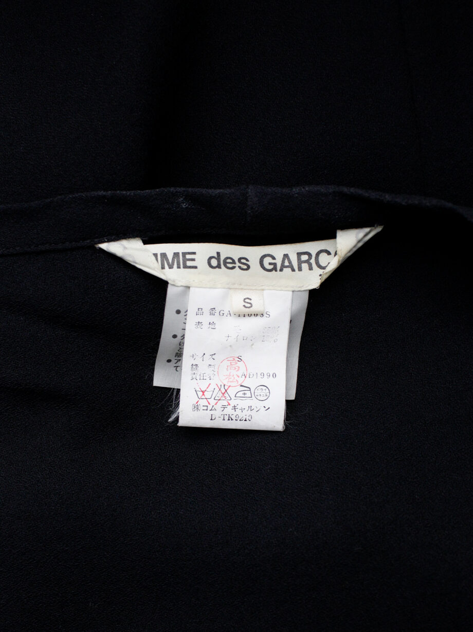 Comme des Garçons black dress with deformed upper and extra low neckline spring 1999 (9)
