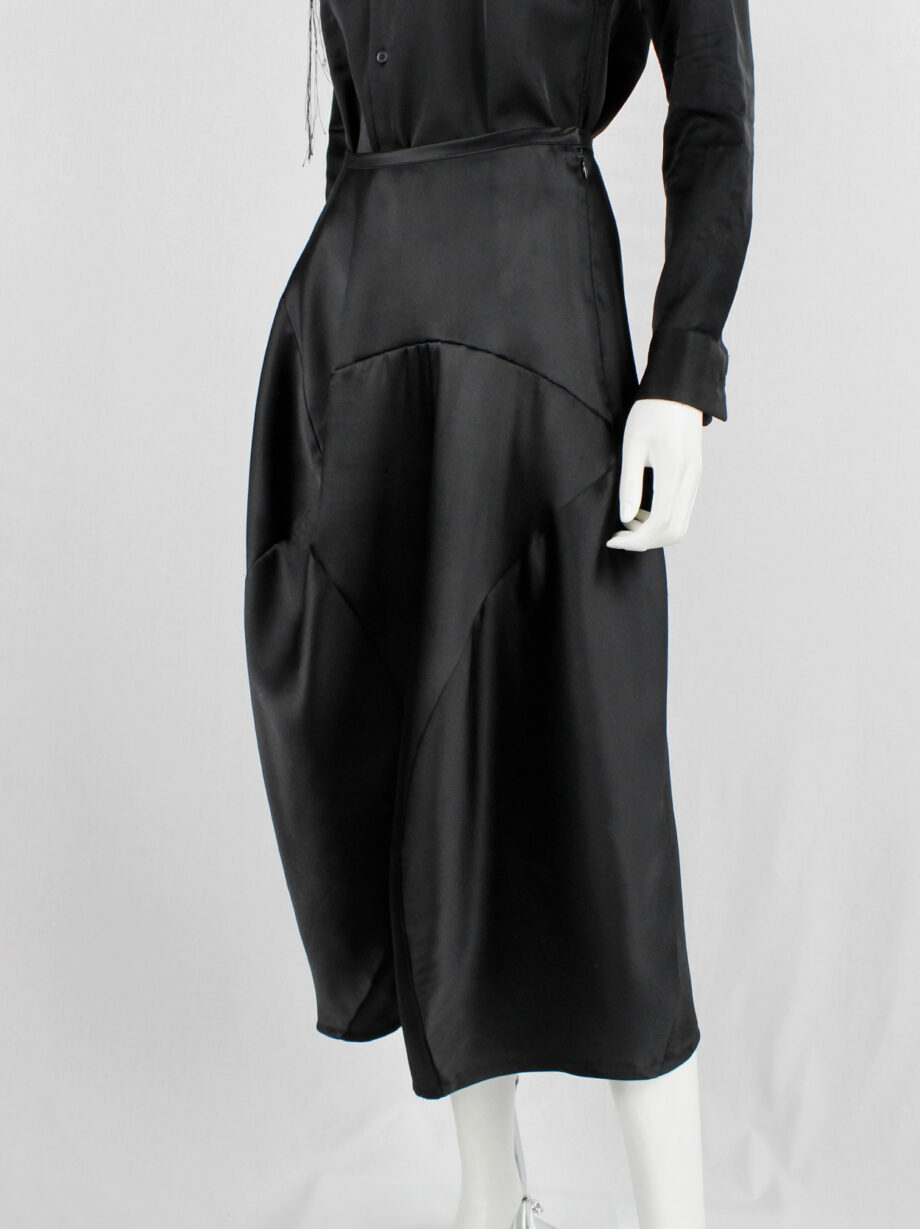 Comme des Garçons tricot black maxi skirt with bubble-shaped volume AD 1999 (19)
