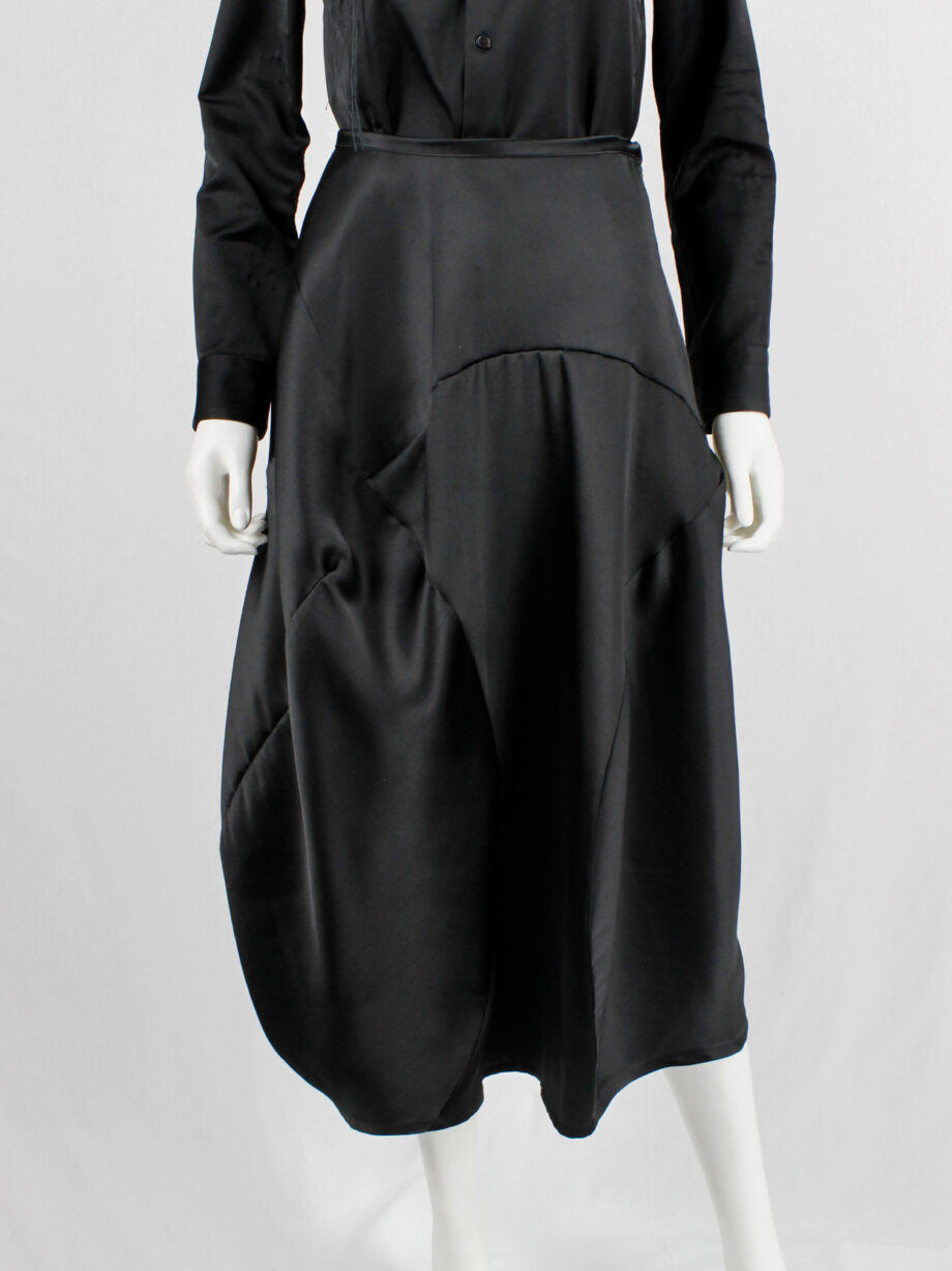 Comme des Garçons tricot black maxi skirt with bubble-shaped volume AD 1999 (9)