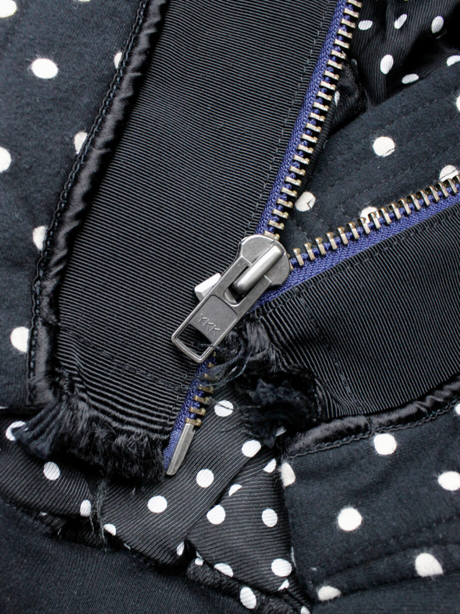 Haider Ackermann dark blue polkadot padded vest with zipper spring 2013 (6)