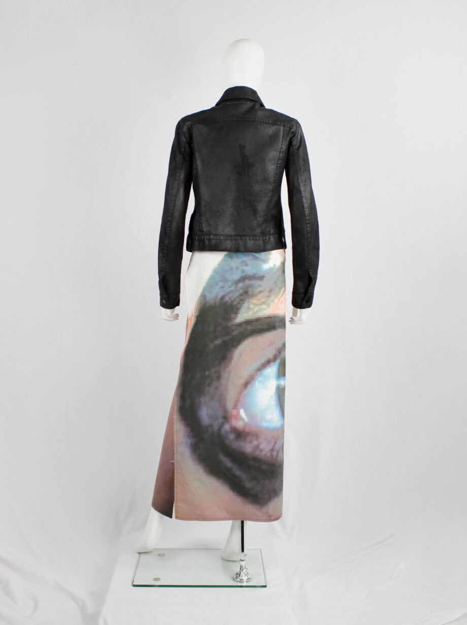 Maison Martin Margiela 6 maxi wrap skirt with a pixelated print of an eye 2003 (7)