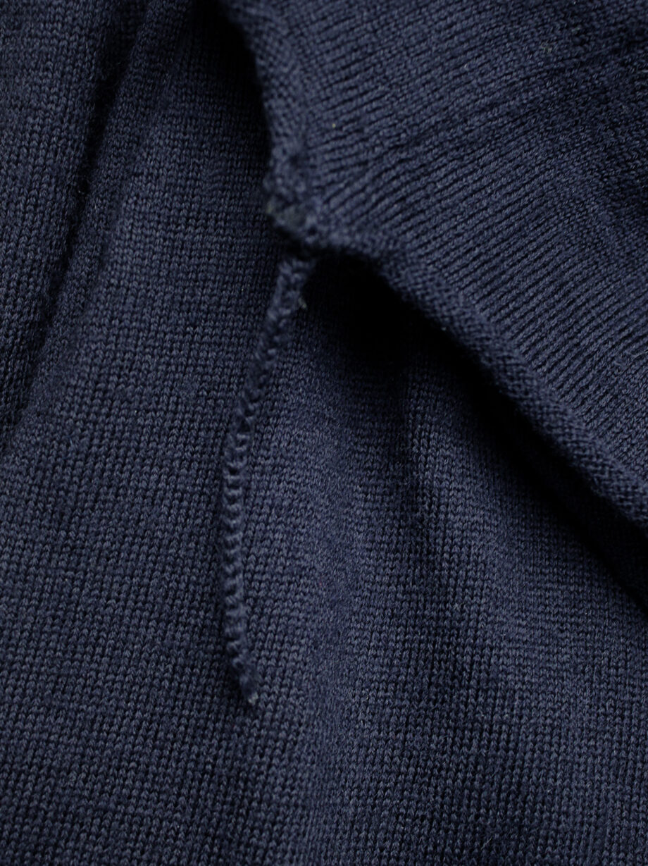 Maison Martin Margiela blue bolero with cuffed sleeve and sleeve with loose thread fall 2004 (11)
