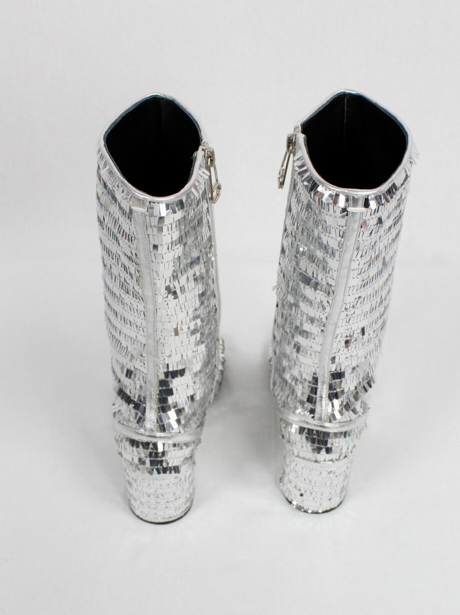 Maison Martin Margiela discot tabi boots covered in silver sequins (11)