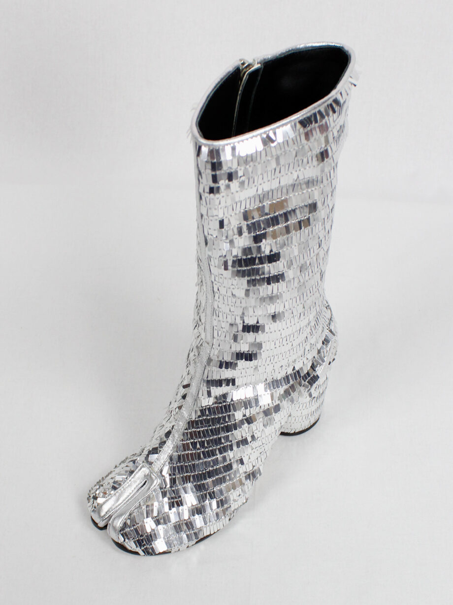 Maison Martin Margiela discot tabi boots covered in silver sequins (12)