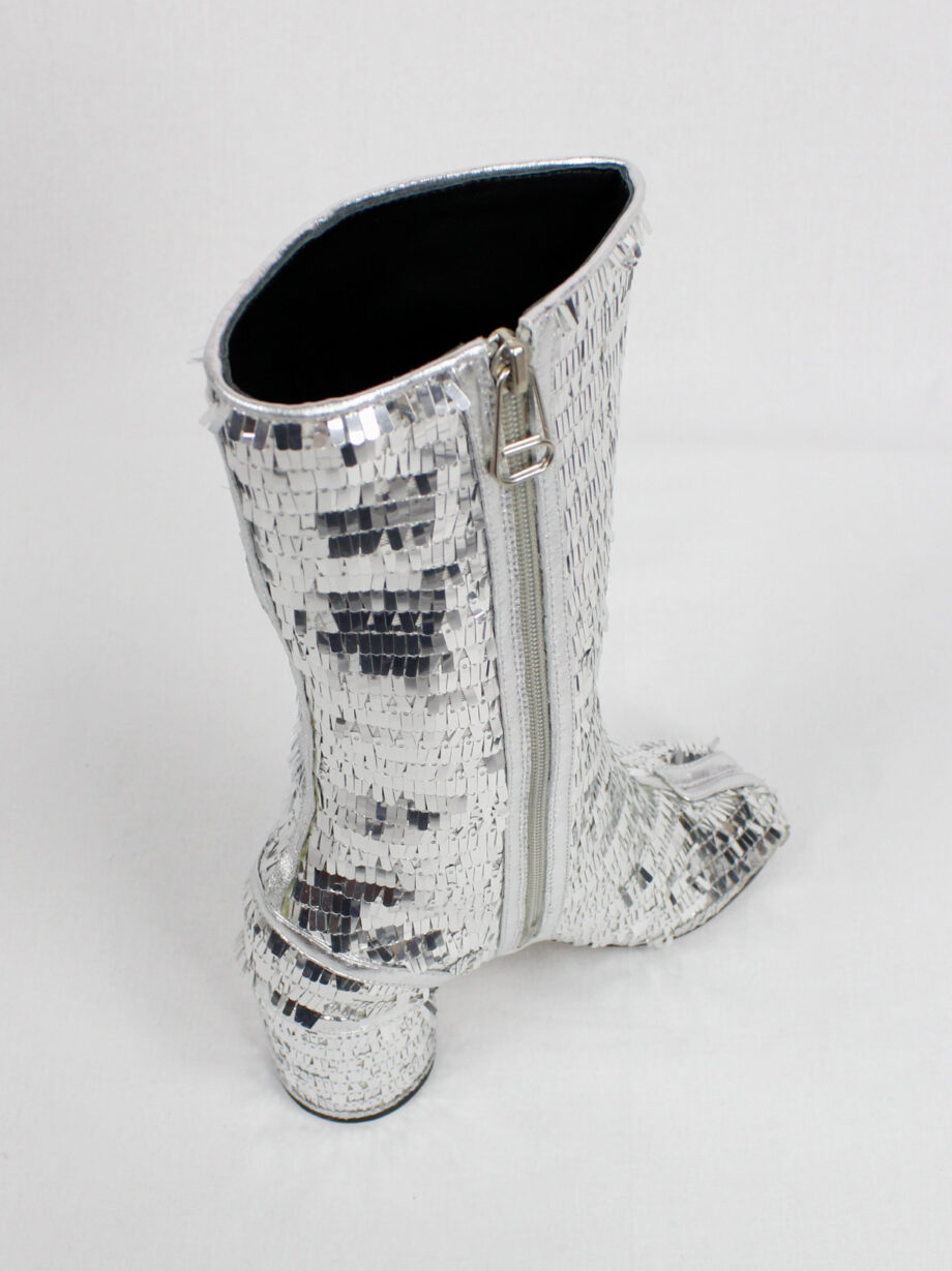 Maison Martin Margiela discot tabi boots covered in silver sequins (13)