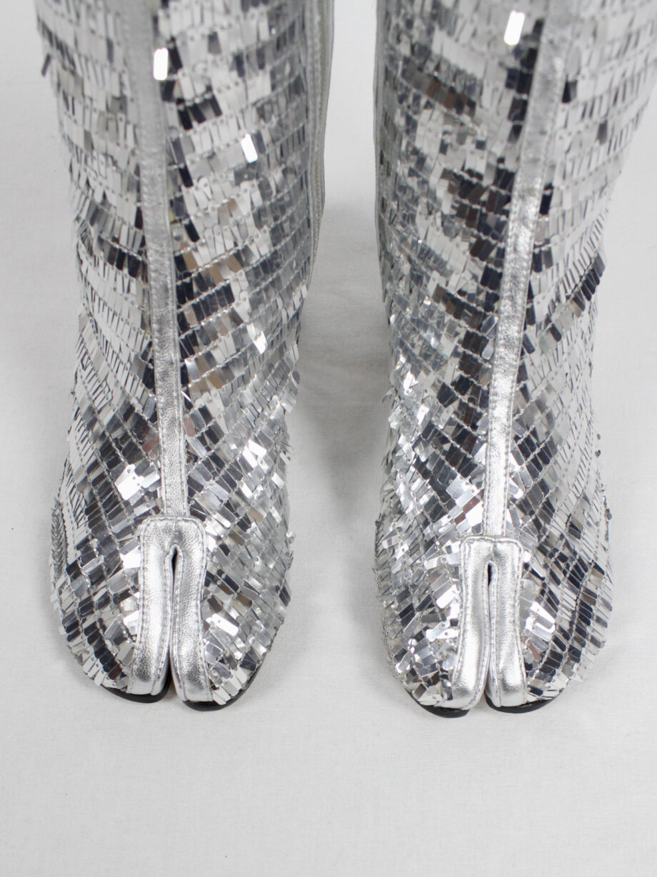 Maison Martin Margiela discot tabi boots covered in silver sequins (16)