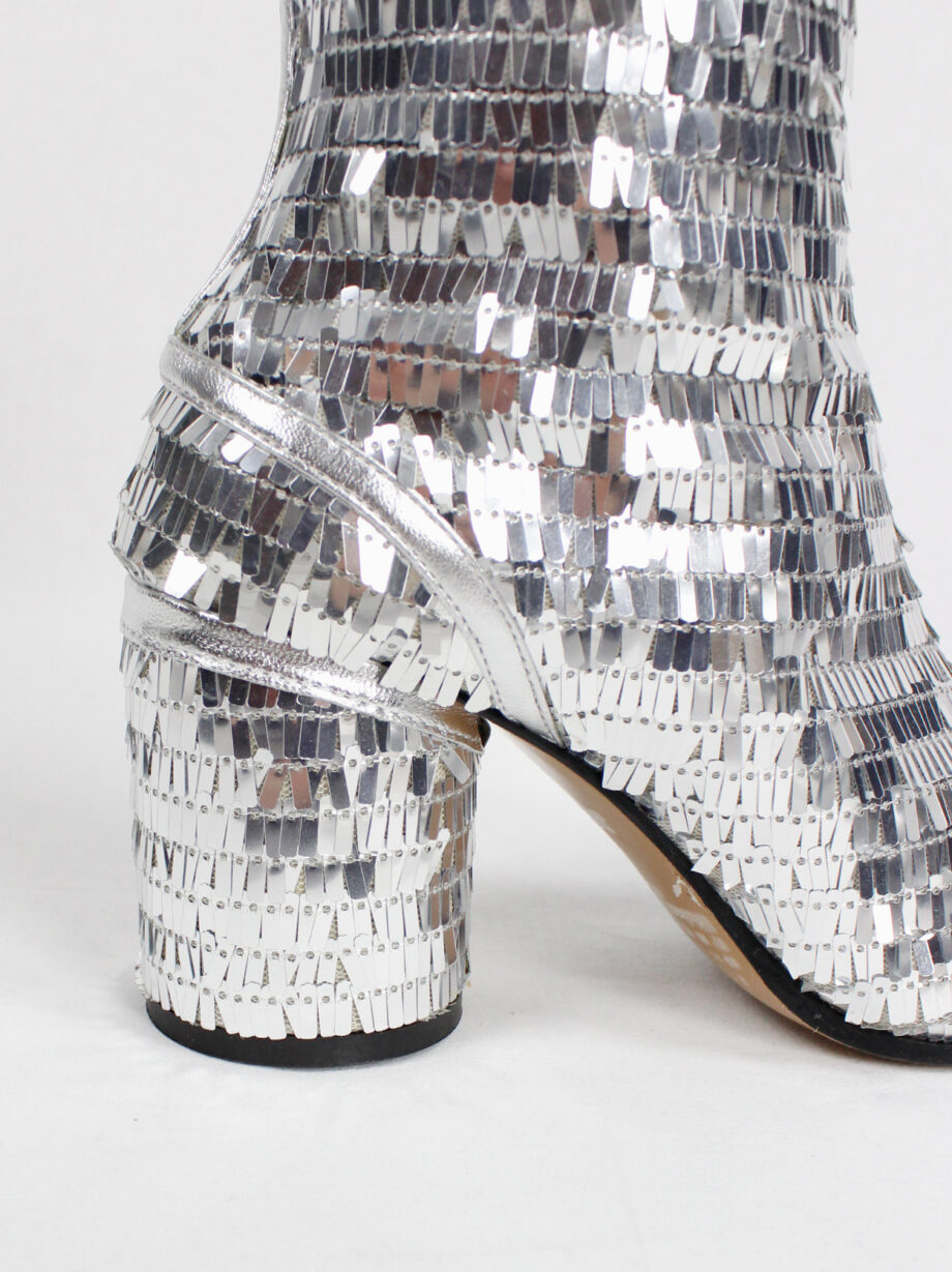 Maison Martin Margiela discot tabi boots covered in silver sequins (21)