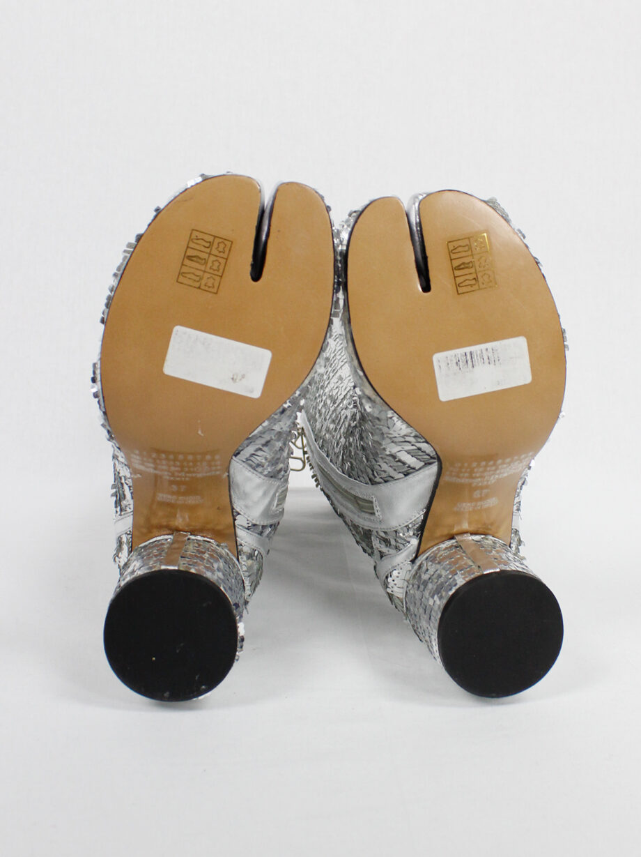Maison Martin Margiela discot tabi boots covered in silver sequins (22)