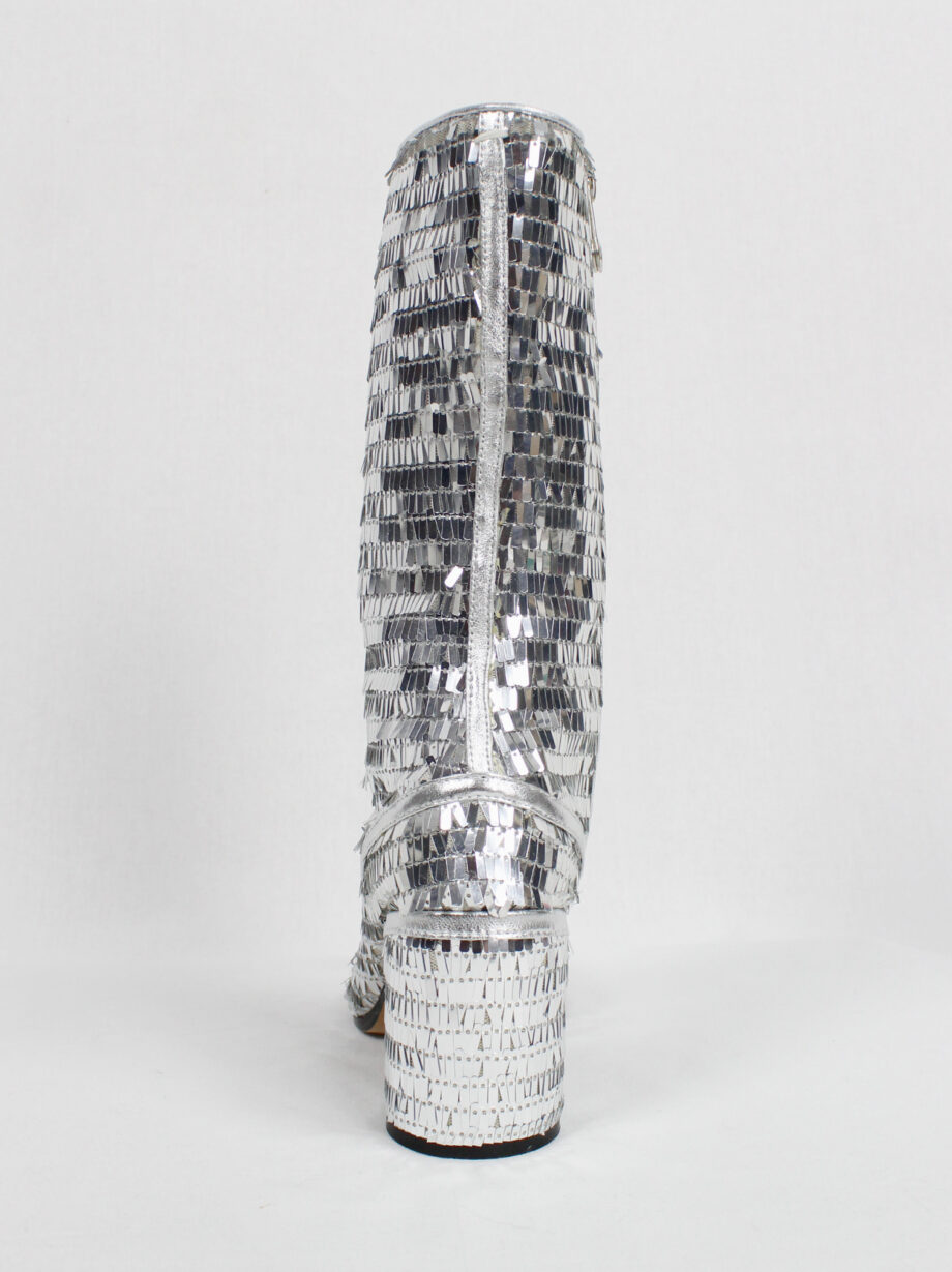 Maison Martin Margiela discot tabi boots covered in silver sequins (5)