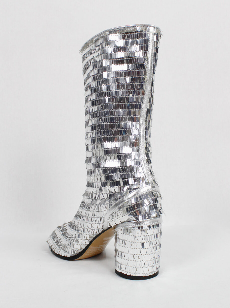 Maison Martin Margiela discot tabi boots covered in silver sequins (6)