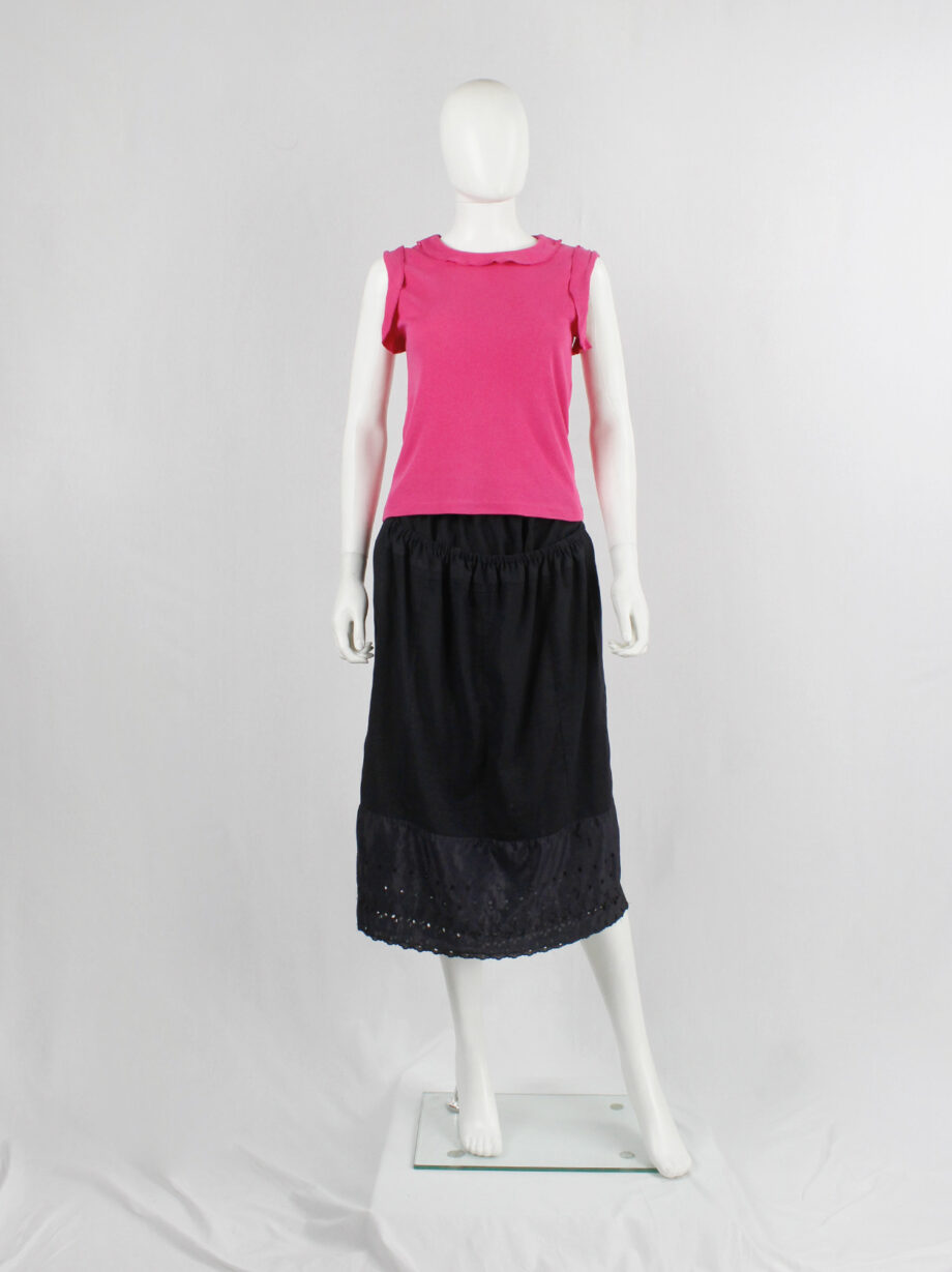 Maison Martin Margiela reproduction of a 1993 pink top with shoulder snap buttons spring 1999 (4)
