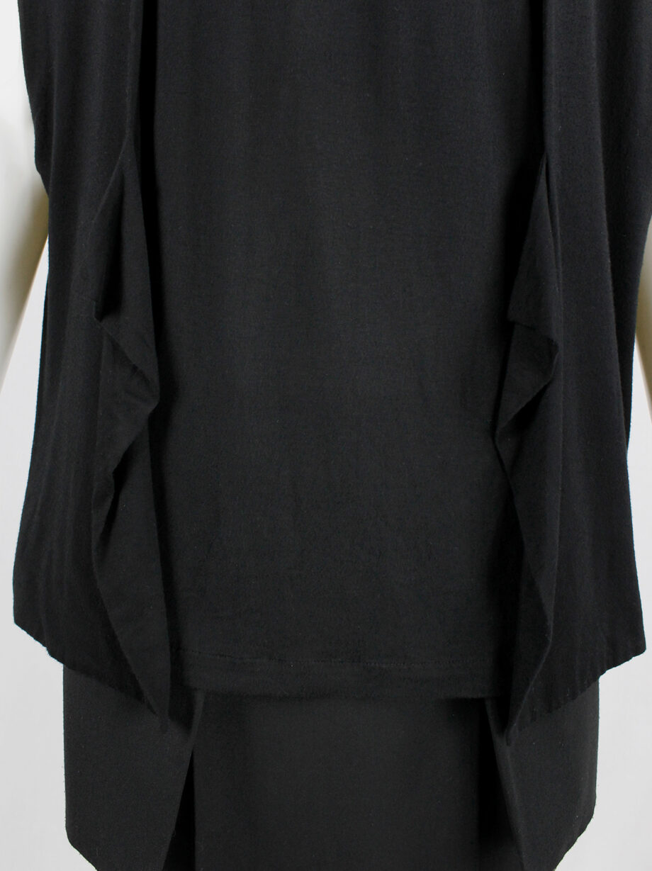 Rad by Rad Hourani black sleeveless top with attached geometric panels (12)