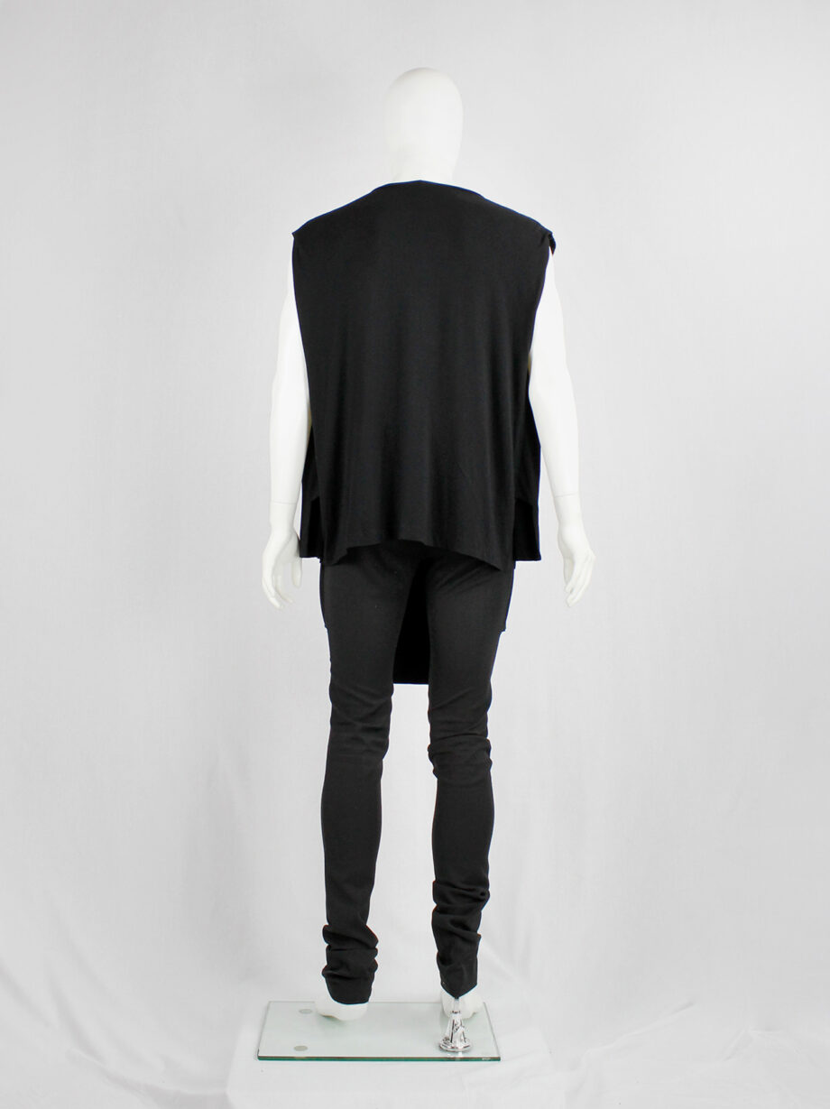 Rad by Rad Hourani black sleeveless top with attached geometric panels (2)