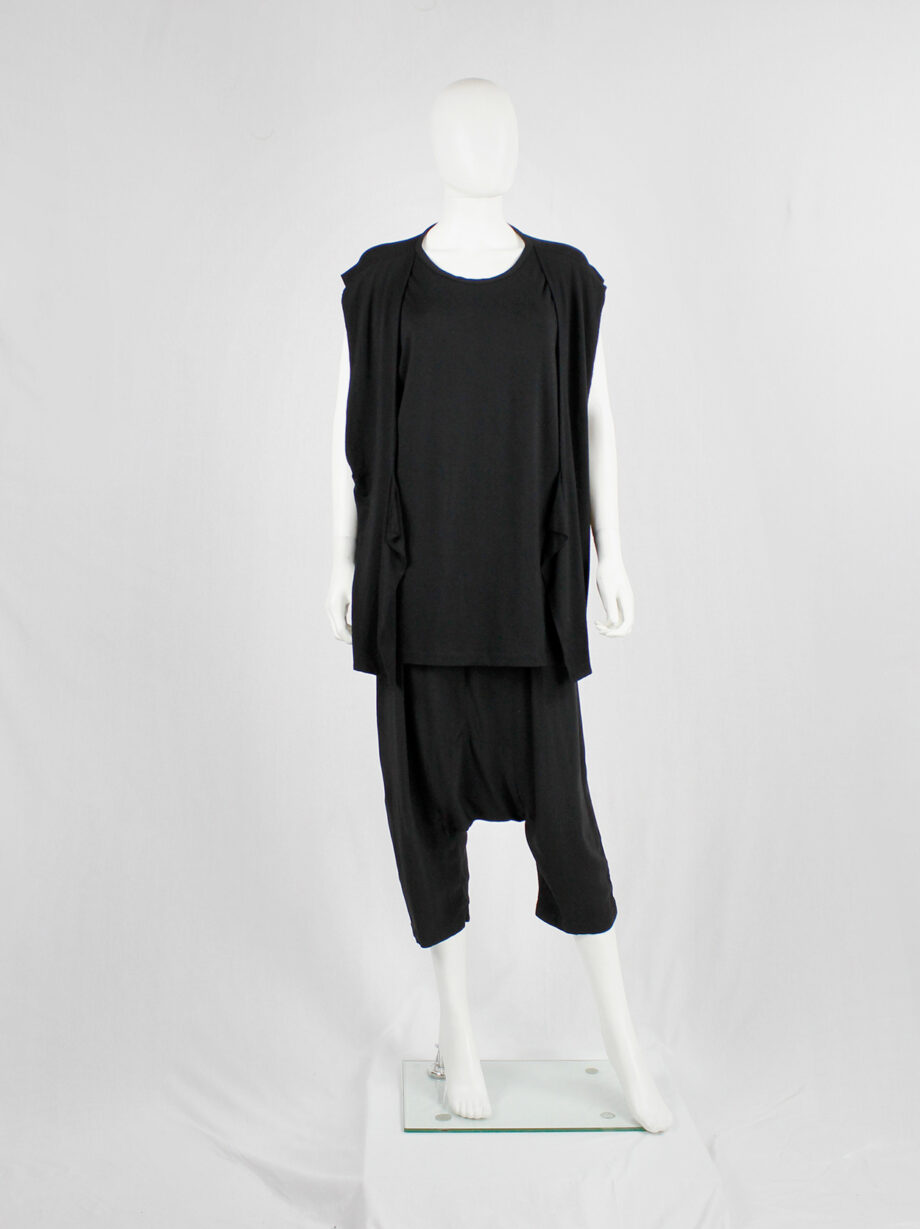 Rad by Rad Hourani black sleeveless top with attached geometric panels (9)