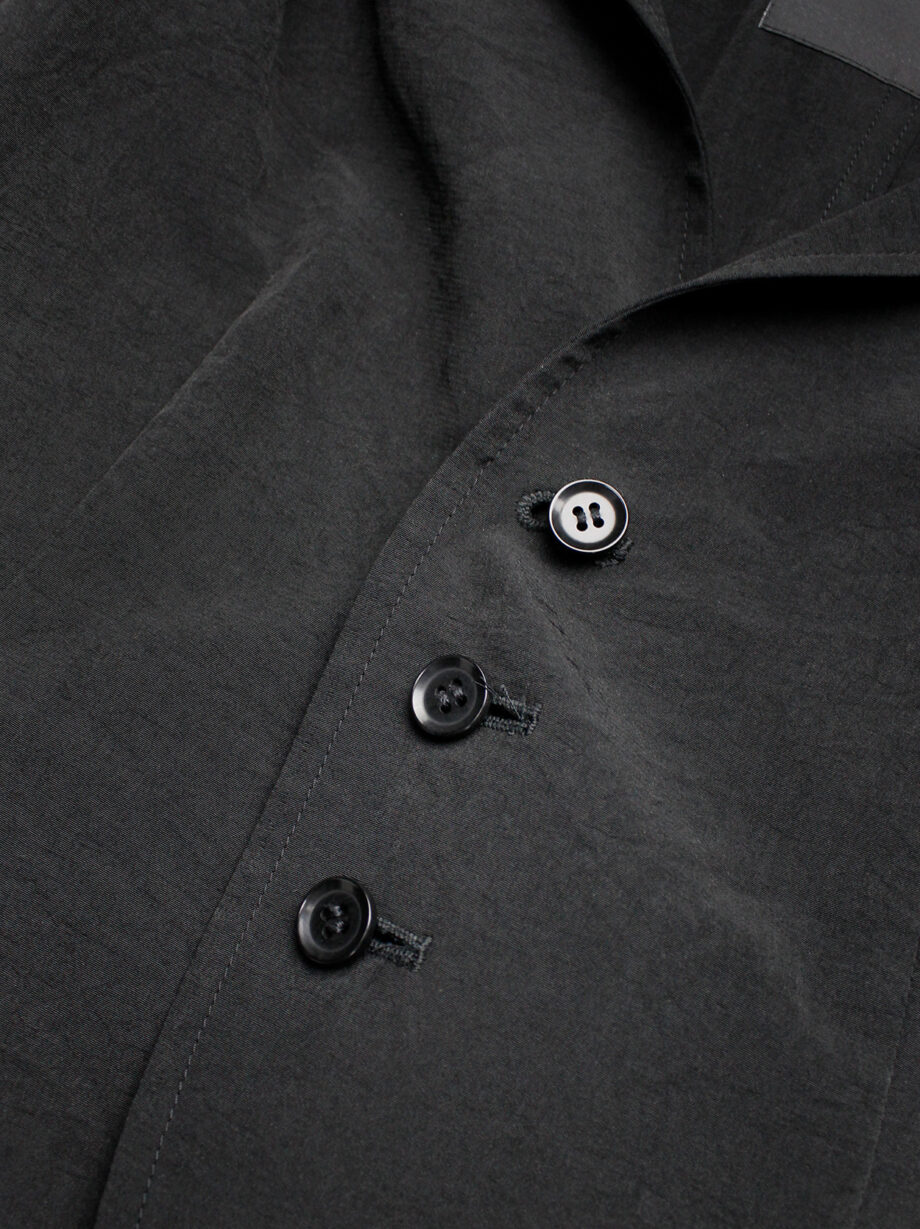 Y’s Yohji Yamamoto black short sleeve jacket with longer train (4)