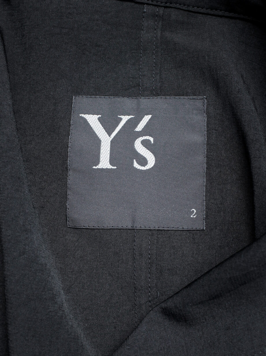 Y’s Yohji Yamamoto black short sleeve jacket with longer train (5)