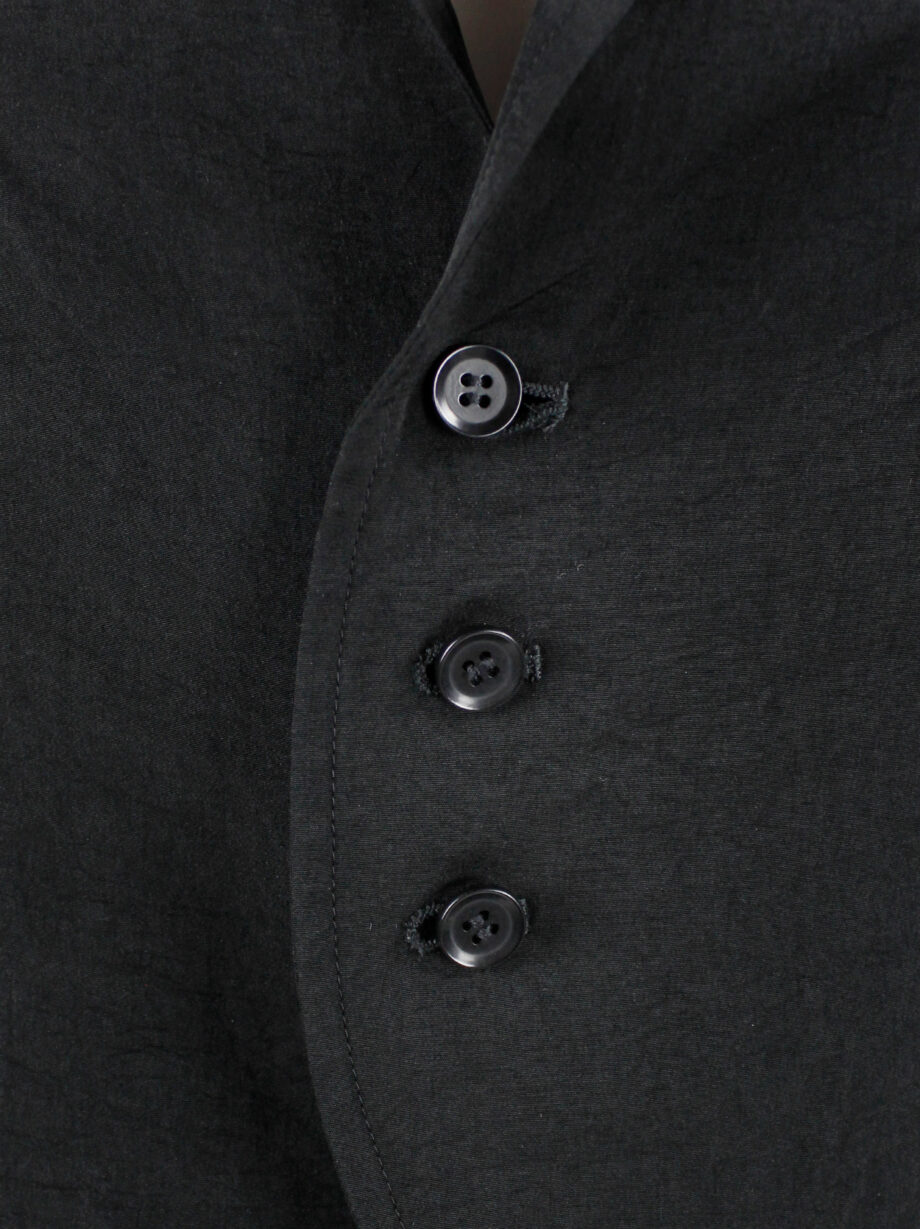 Y’s Yohji Yamamoto black short sleeve jacket with longer train (9)