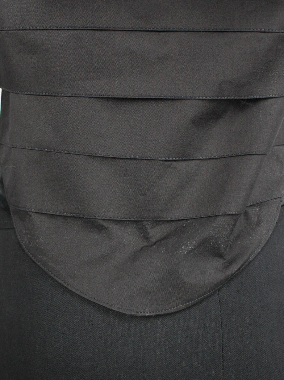af Vandevorst black panneled back harness with rows of ruffles fall 2002 (1)