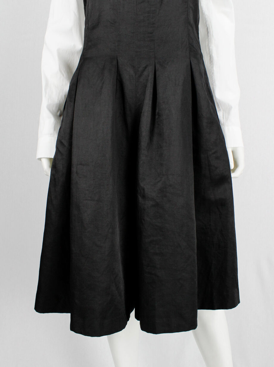 A.F. Vandevorst black wide trousers made into a strapless dungaree fall 2007 (4)