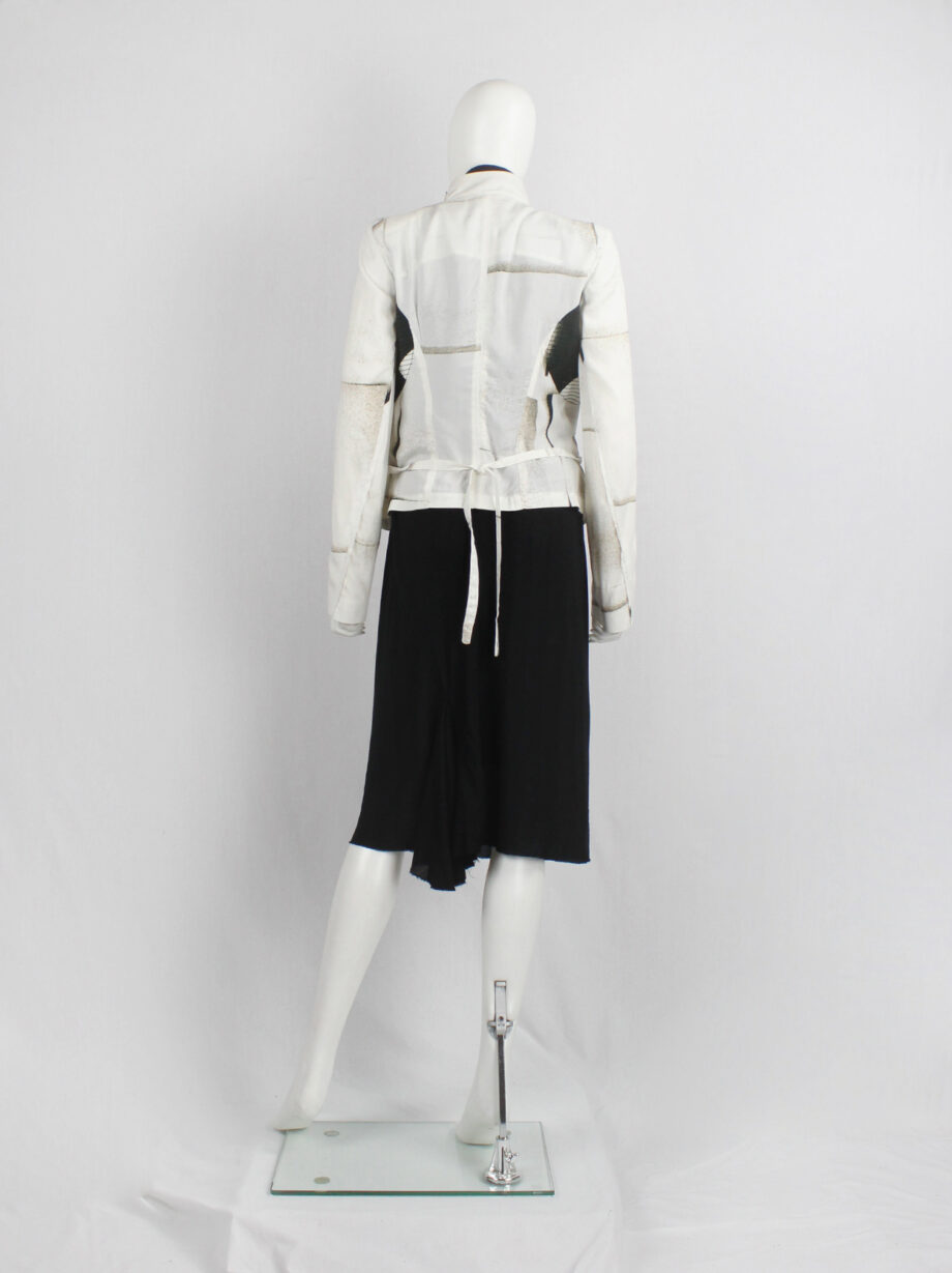 Ann Demeulemeester white buttoned fencing jacket with stitched panels spring 2011 (1)
