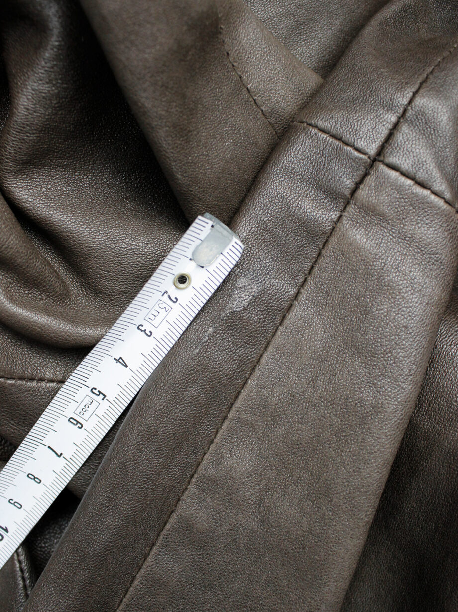 Haider Ackermann dark brown leather leggings (1)