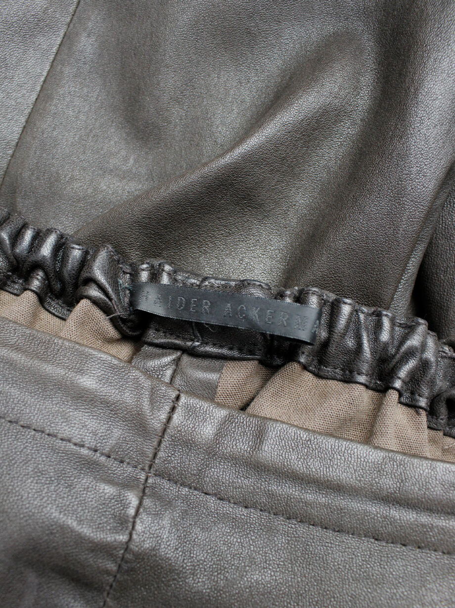 Haider Ackermann dark brown leather leggings (4)