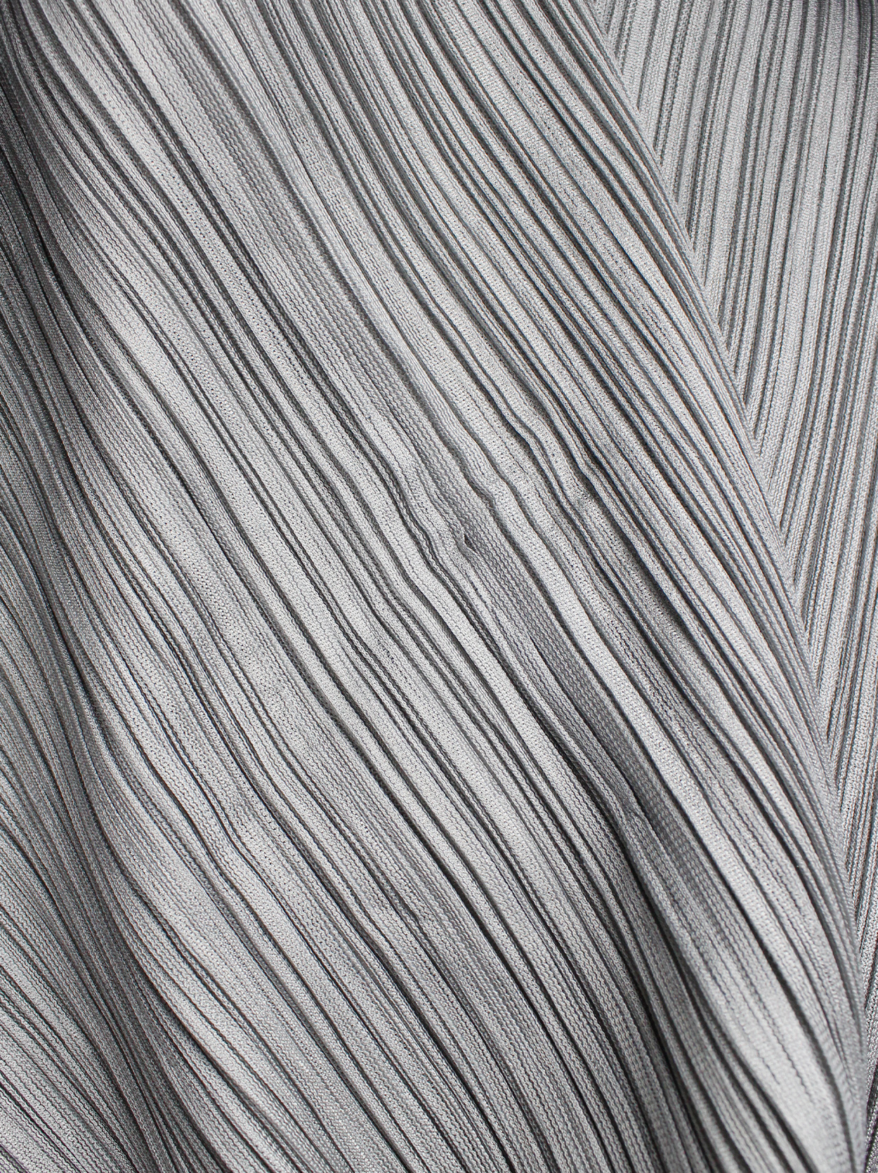 Issey Miyake Pleats Please grey maxi skirt that is scrunched up by ...