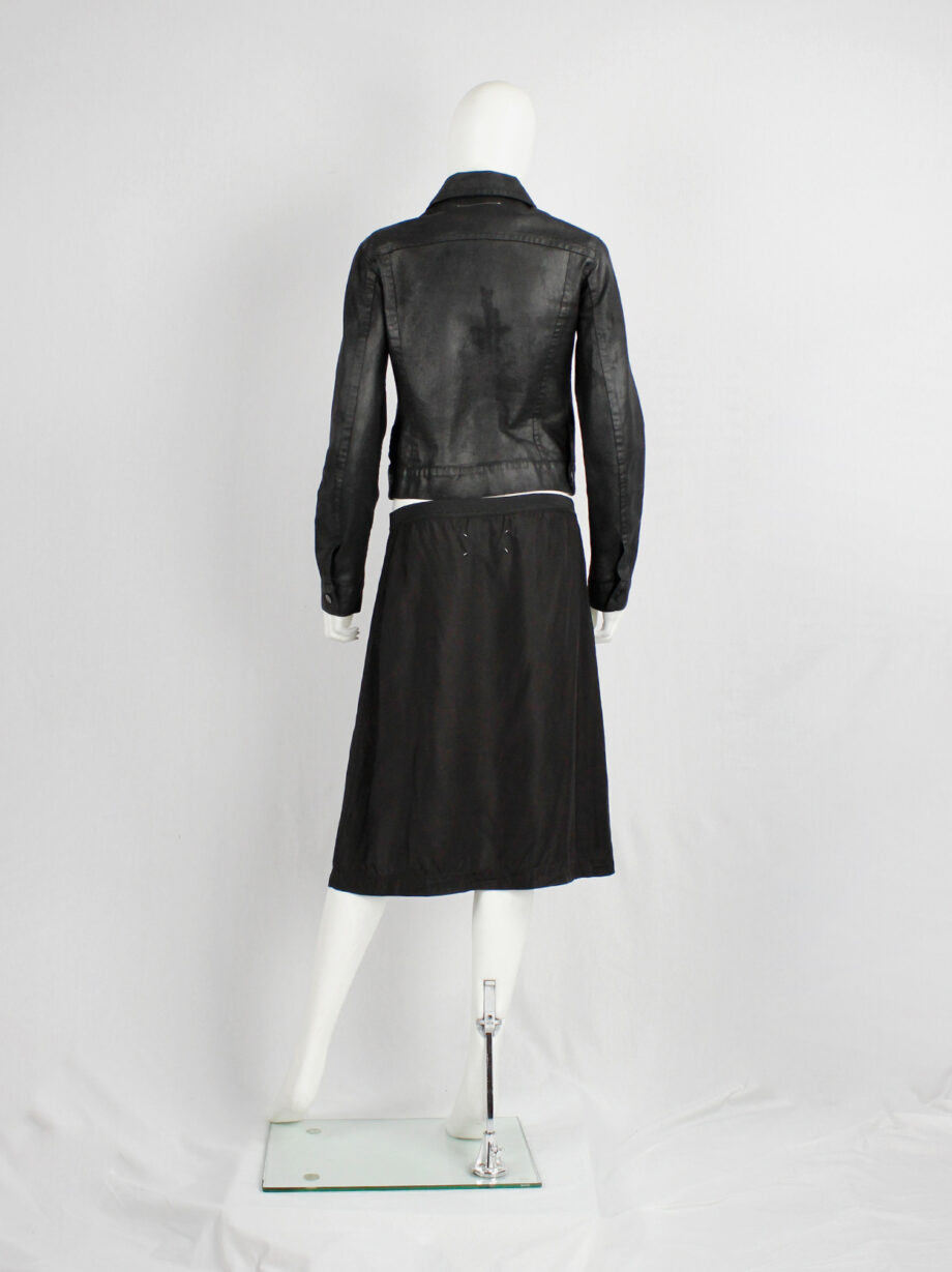Maison Martin Margiela black skirt in shiny lining fabric fall 1995 (10)
