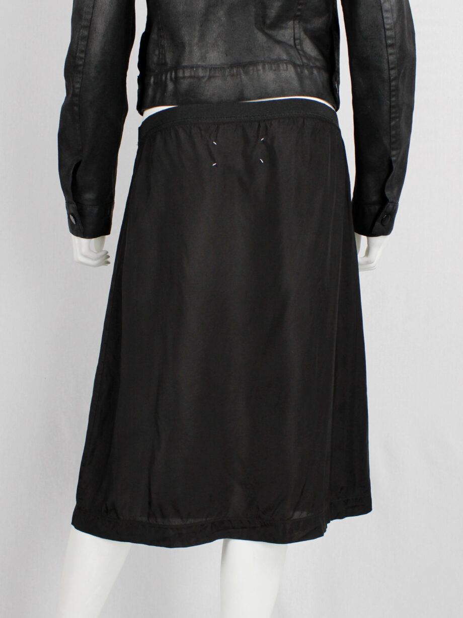 Maison Martin Margiela black skirt in shiny lining fabric fall 1995 (11)