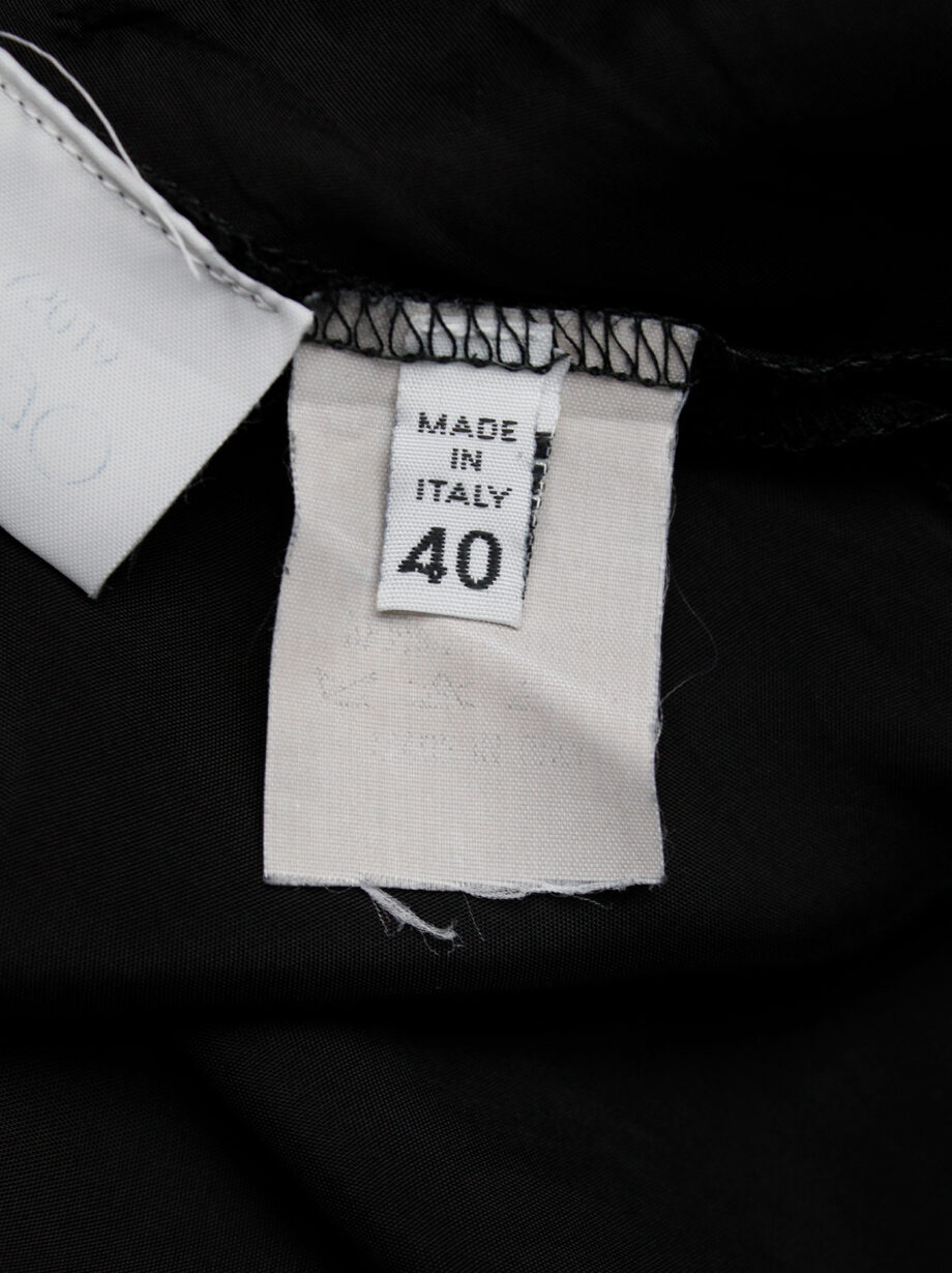 Maison Martin Margiela black skirt in shiny lining fabric fall 1995 (4)